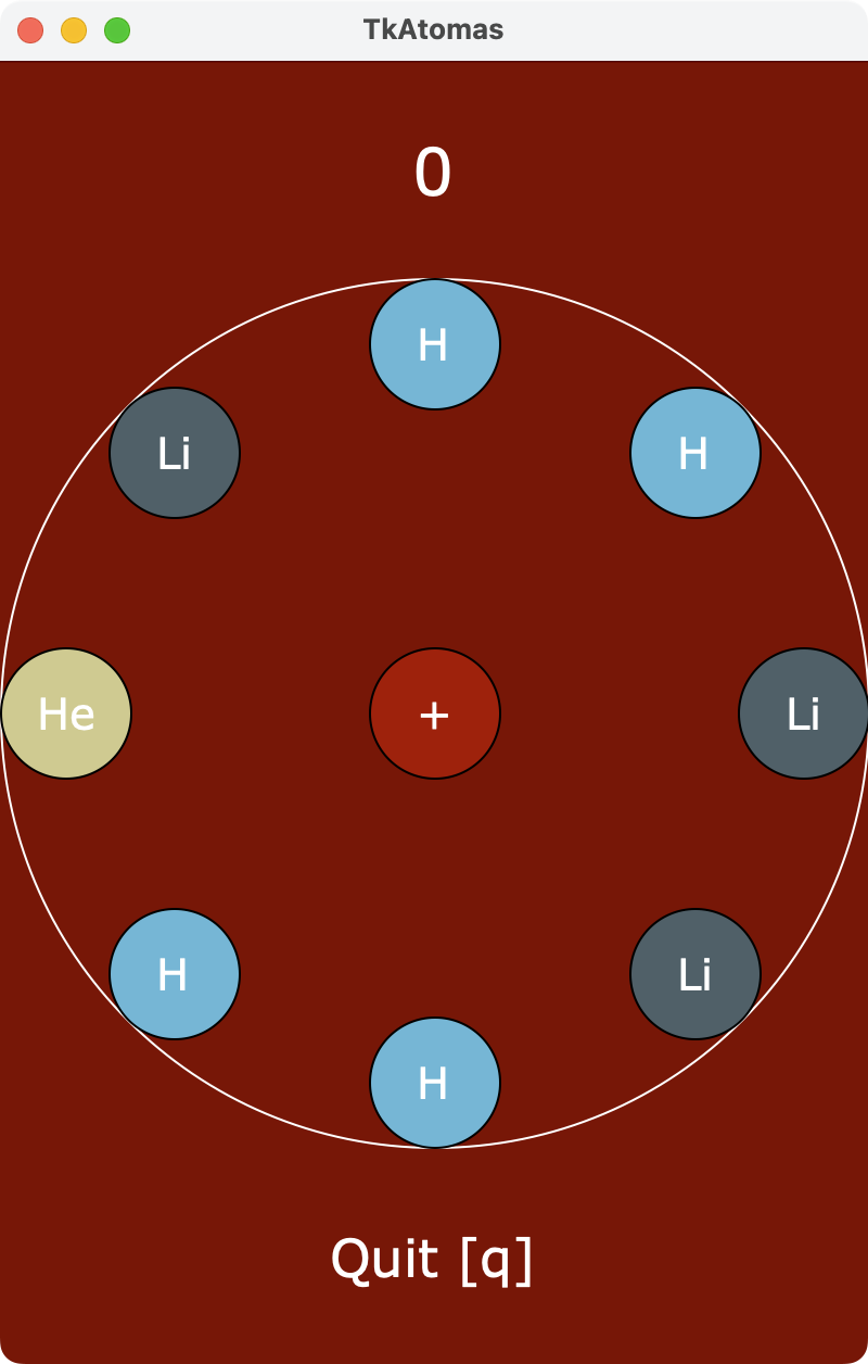 Screenshot of TkAtomas running on macOS